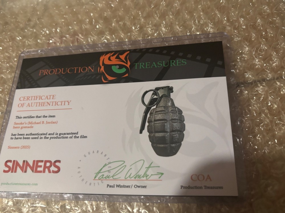 Sinners (2025) Smoke’s grenade Screen Used Prop