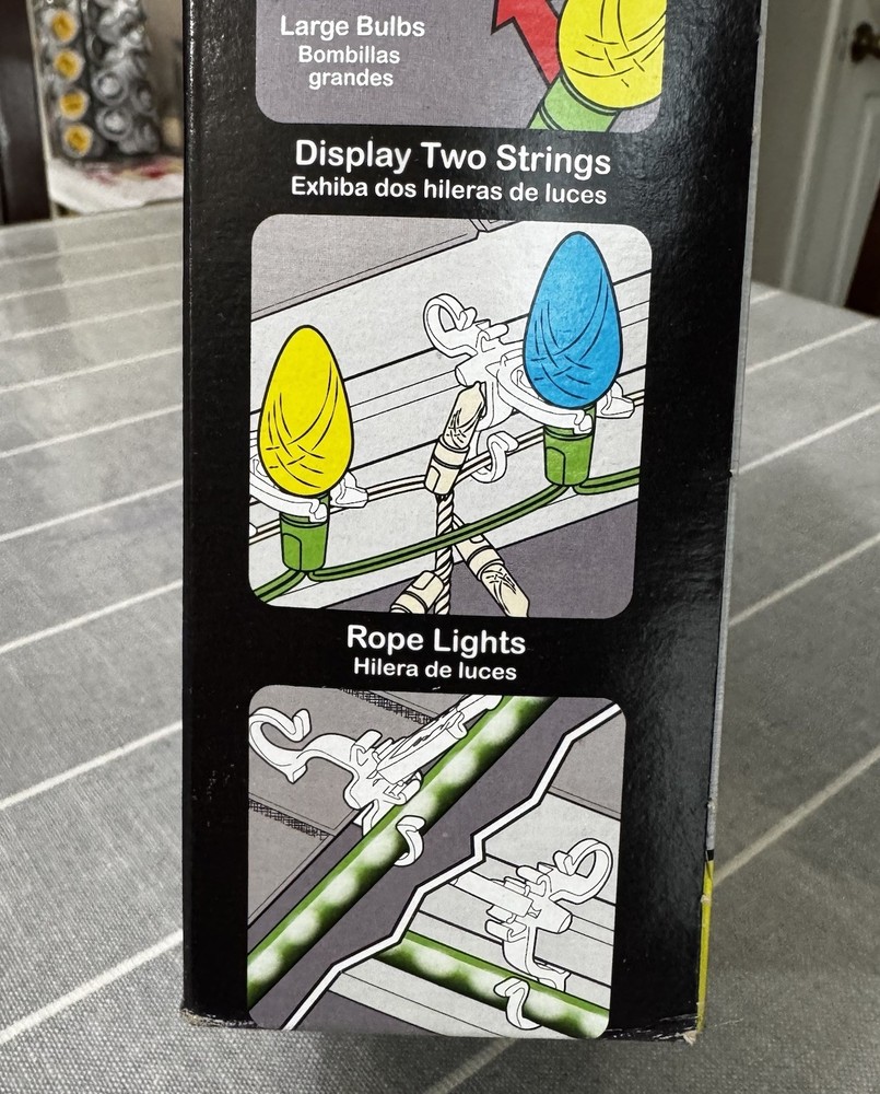 Adams Deluxe Shingle Gutter Light Clips White Polypropylene Heavy Duty 50 Pack