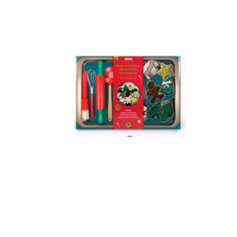 Handstand Kitchen BKS-WWCCTRAY Snowflake Deluxe Cookie Decorating Set