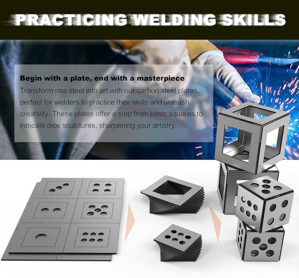 Versatile 14 Gauge 24-Piece Welding Practice Kit - Perfect for Skill Development