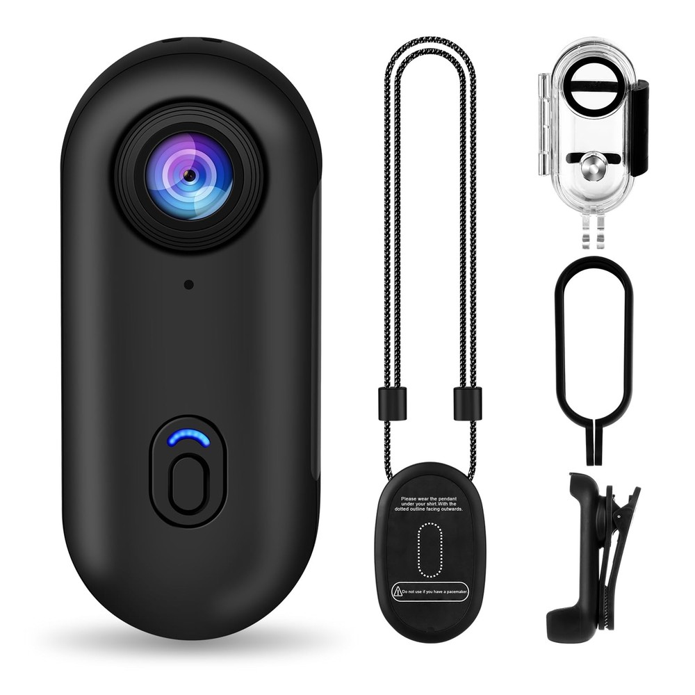 i3 4K Thumb Action Camera,Tiny Size,Mount Anywhere,Small Body Camera with Spr...
