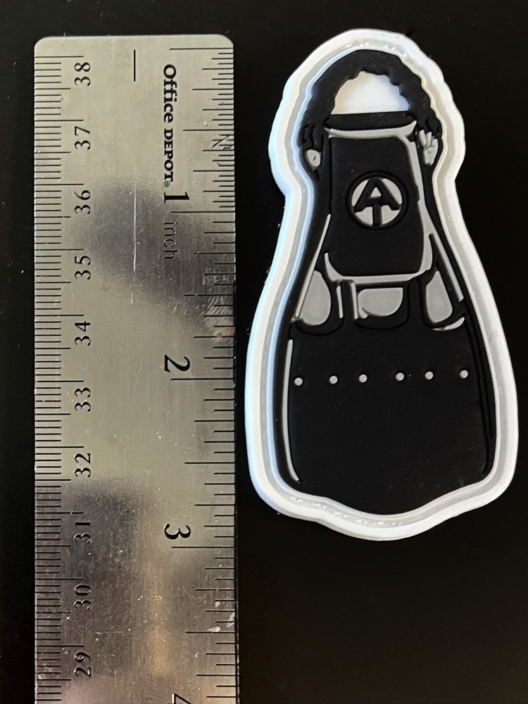 Swim Fin PVC Morale patch, 3 inch Hook & Loop Attachment, Scuba Jet Rocket