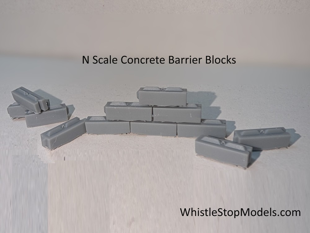 N Scale Concrete Barriers N2212