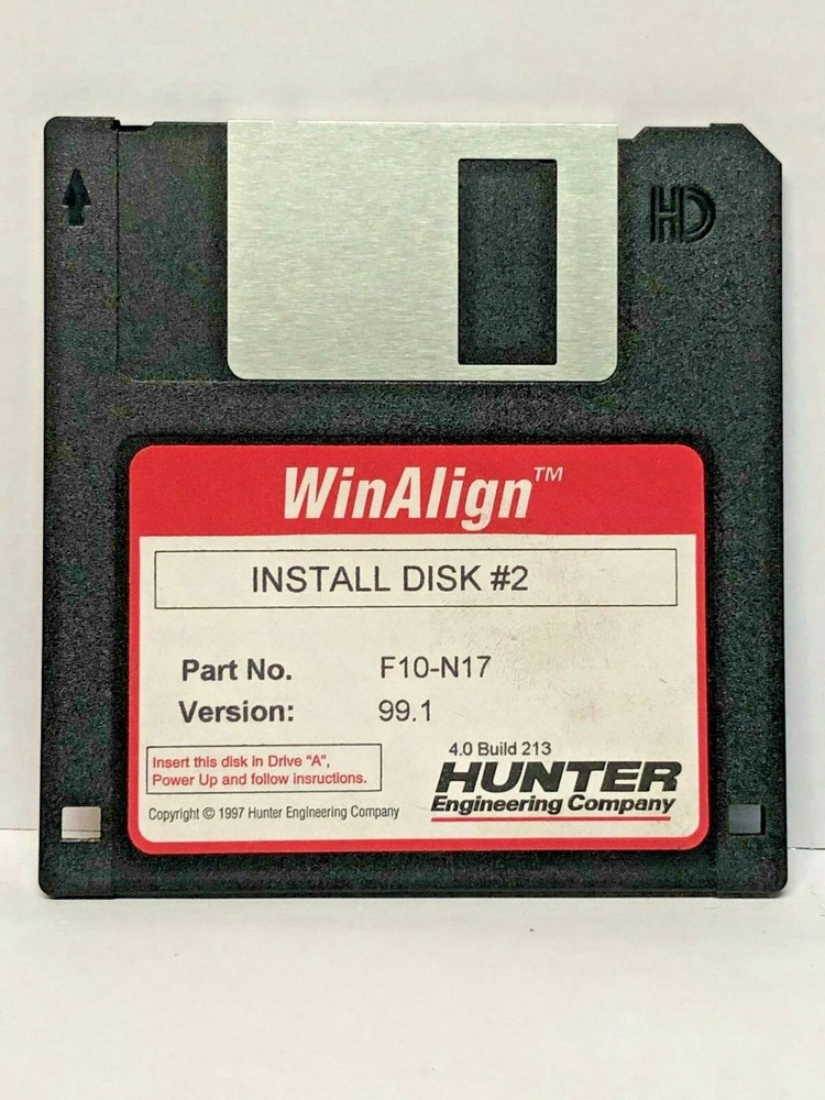 Hunter F10-N17 WinAlign Alignment Floppy Disk Software P-76