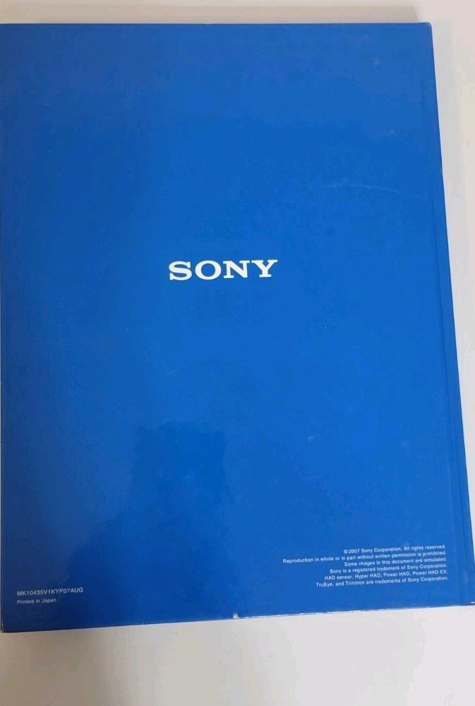 Professional Sony Camera Technology Guide Manual 2007 HAD Sensor Hyper Power HAD