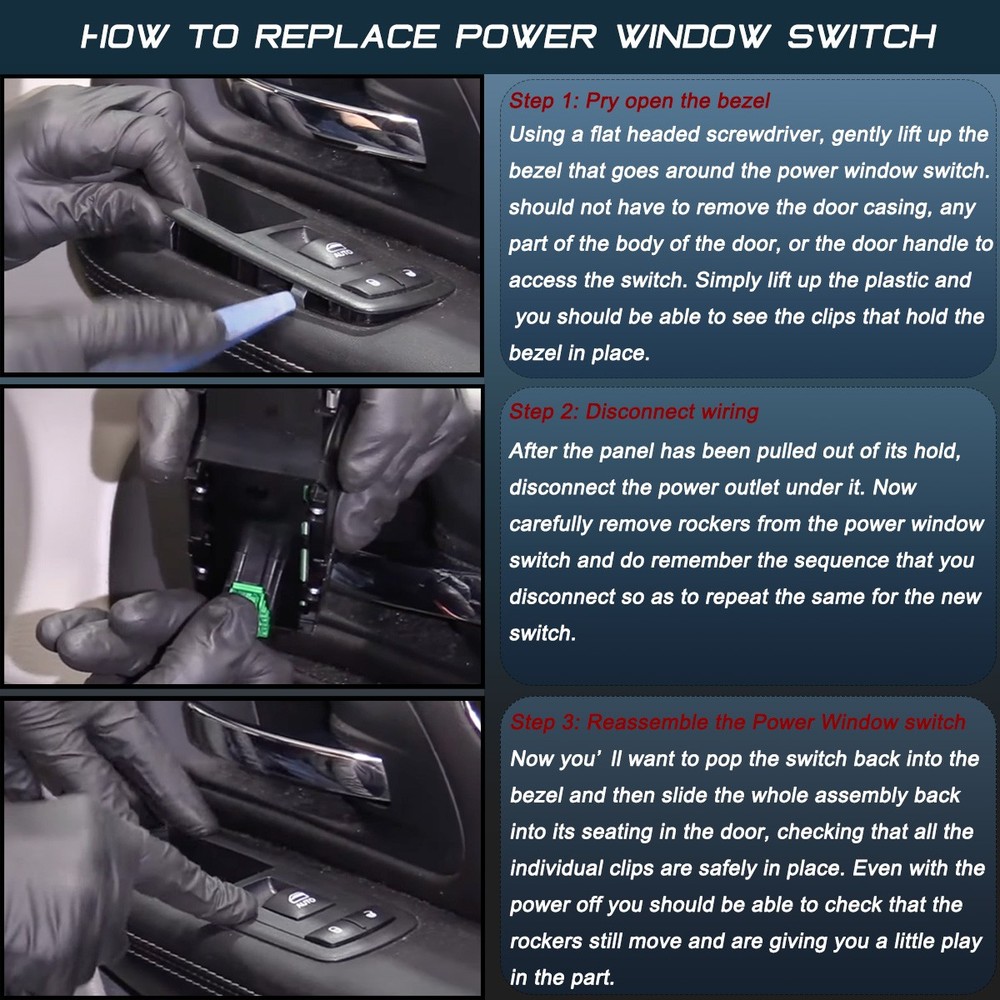 Master Power Window Control Switch For Honda Accord 2008-2012 Front Left Driver