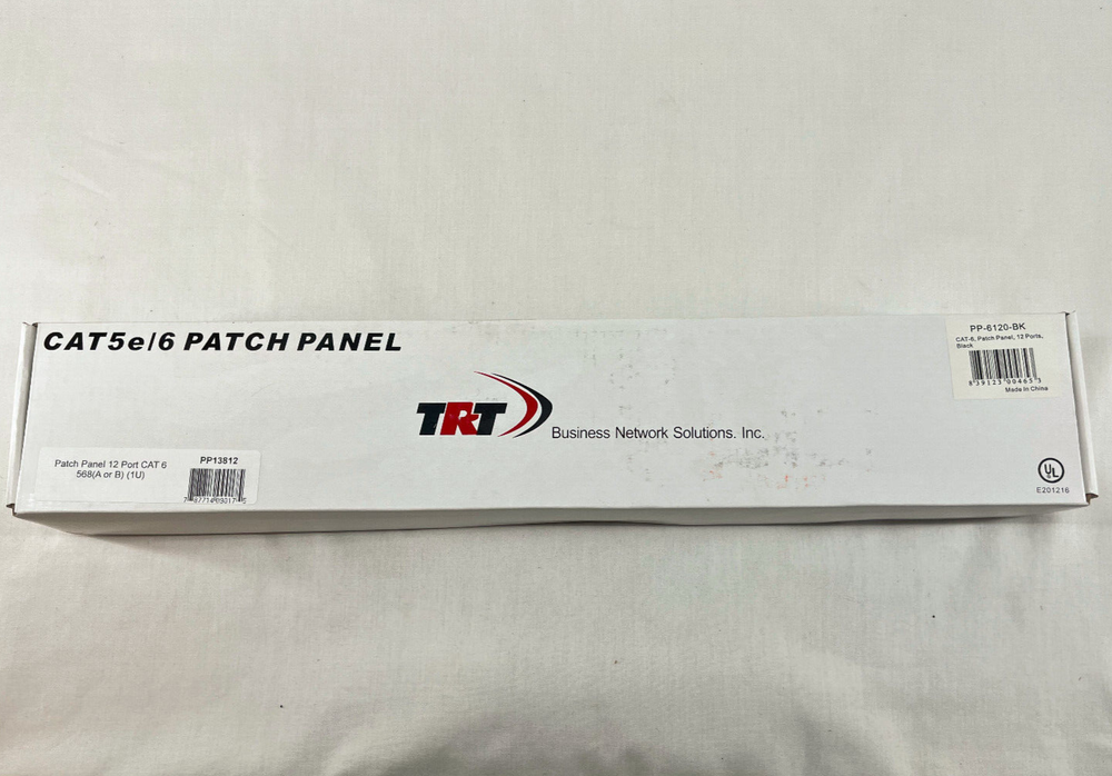 Patch Panel UTP 12 Port Ethernet CAT6/5 RJ45 110 Network