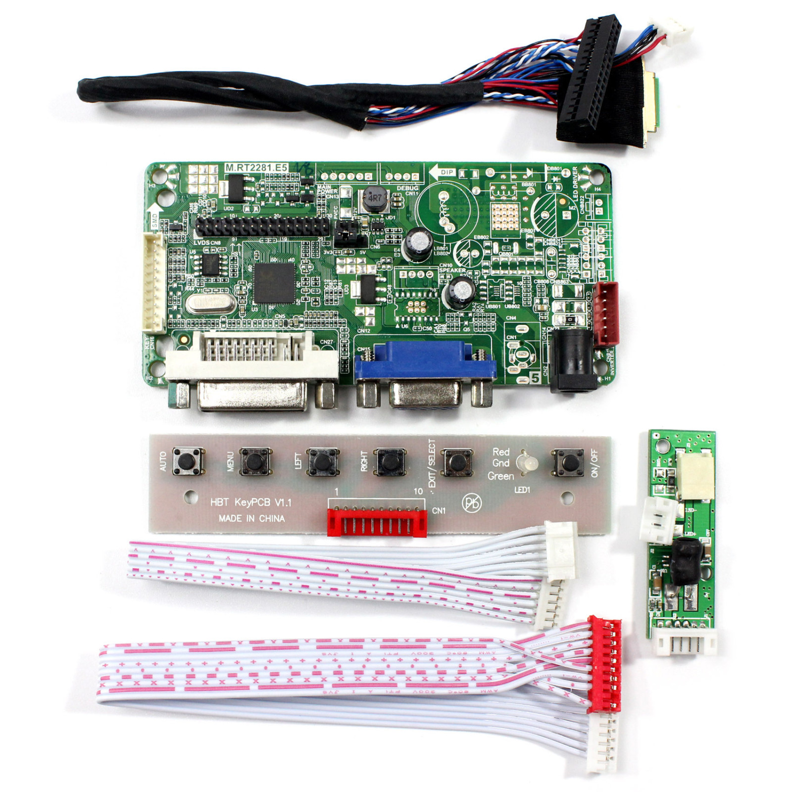 DVI VGA LCD Controller Board For 13.3"1280X800 N133IGE LP133WX2 LTN133AT09 LCD