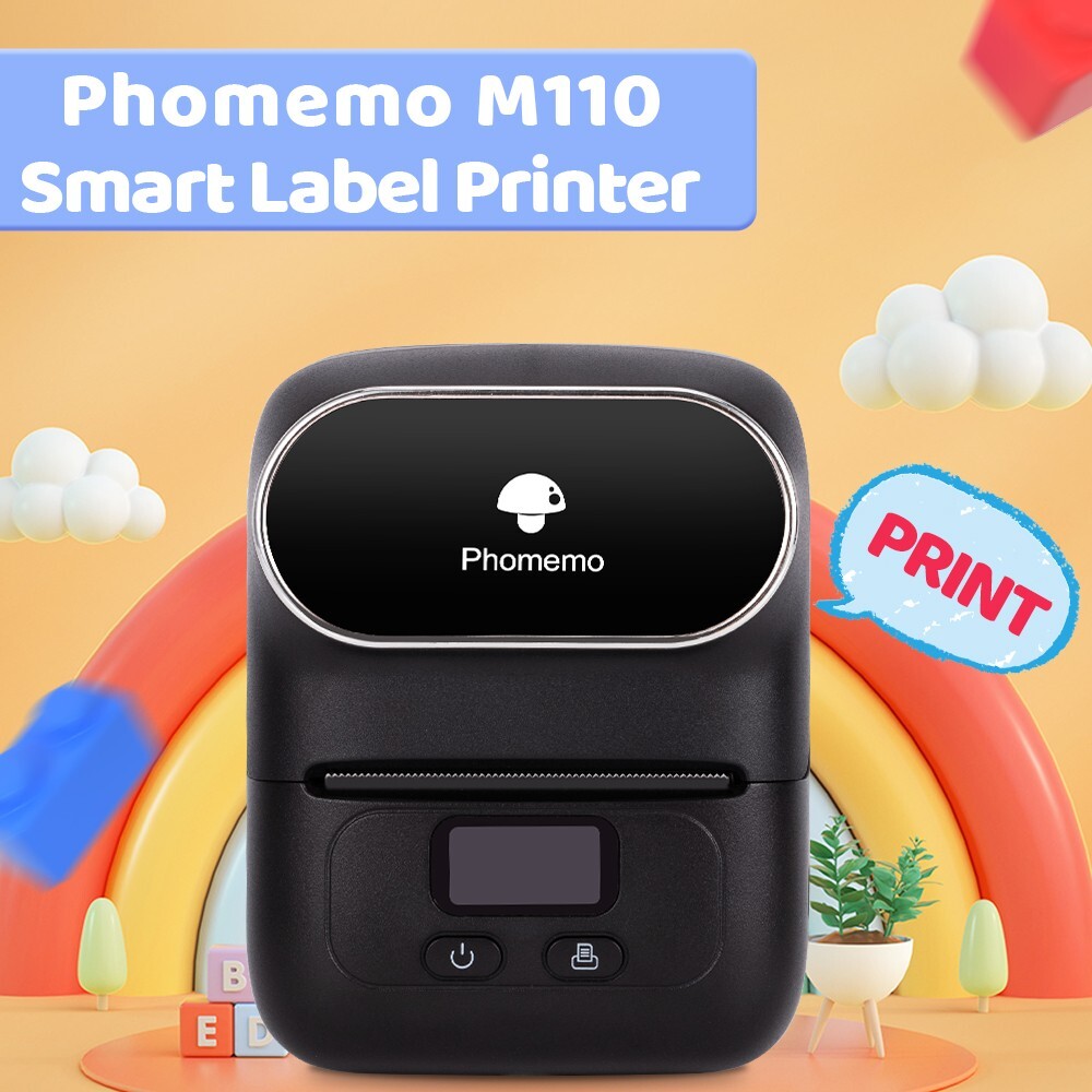 Portable M110 Printer Wireless  Pocket Mobile POS Thermal Label Receipt Printer