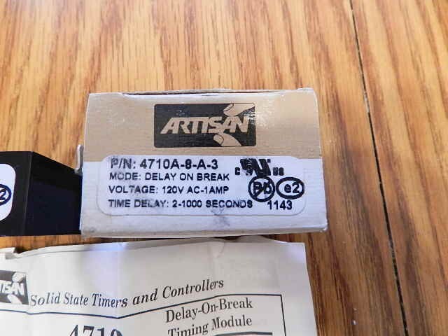 NIB Artisan Solid State Timer 44710A-8-A-3 ON DELAY 120V 2-1000 SECONDS