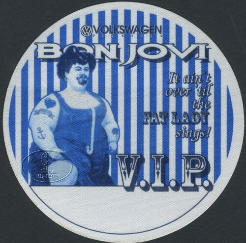 BON JOVI 1996 These Days Tour Backstage Pass VIP Blue