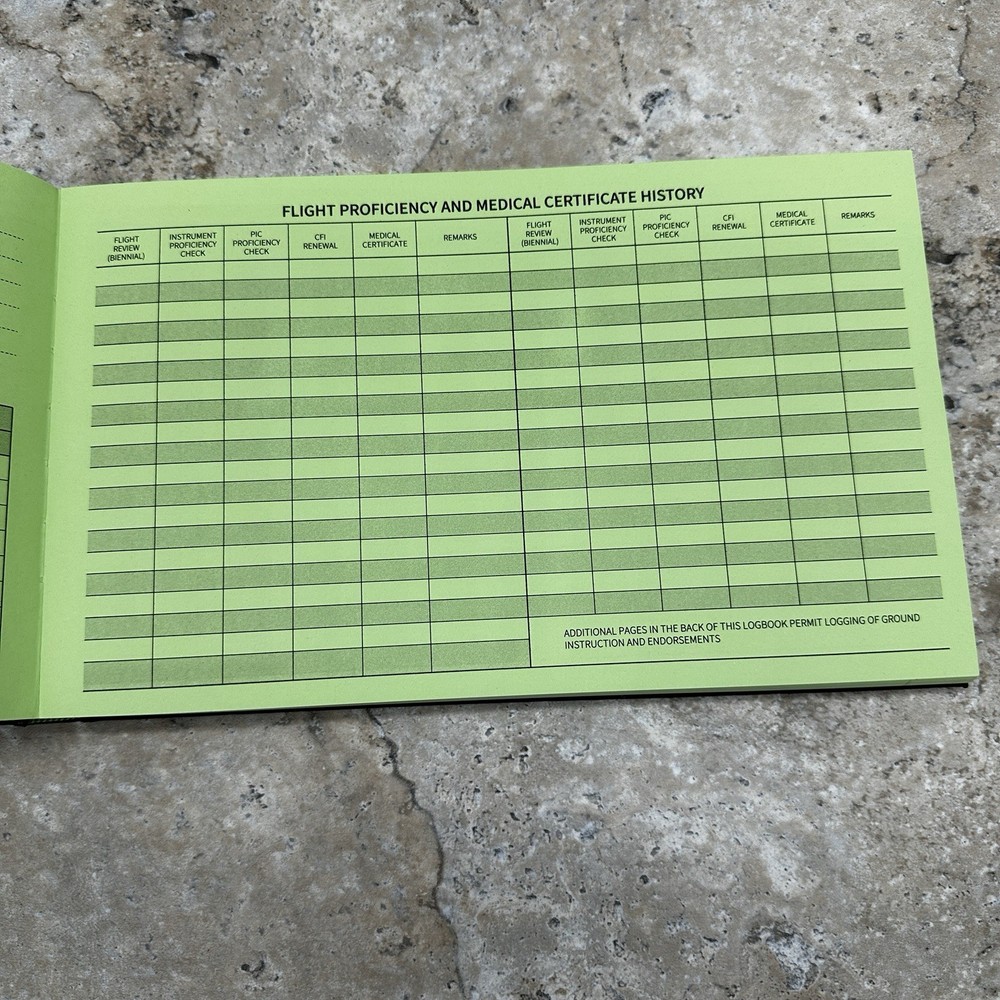 Professional Pilot Logbook for All Pilots