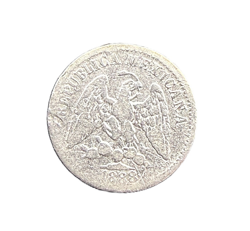 1888 Mexico 5 Centavos Silver Coin