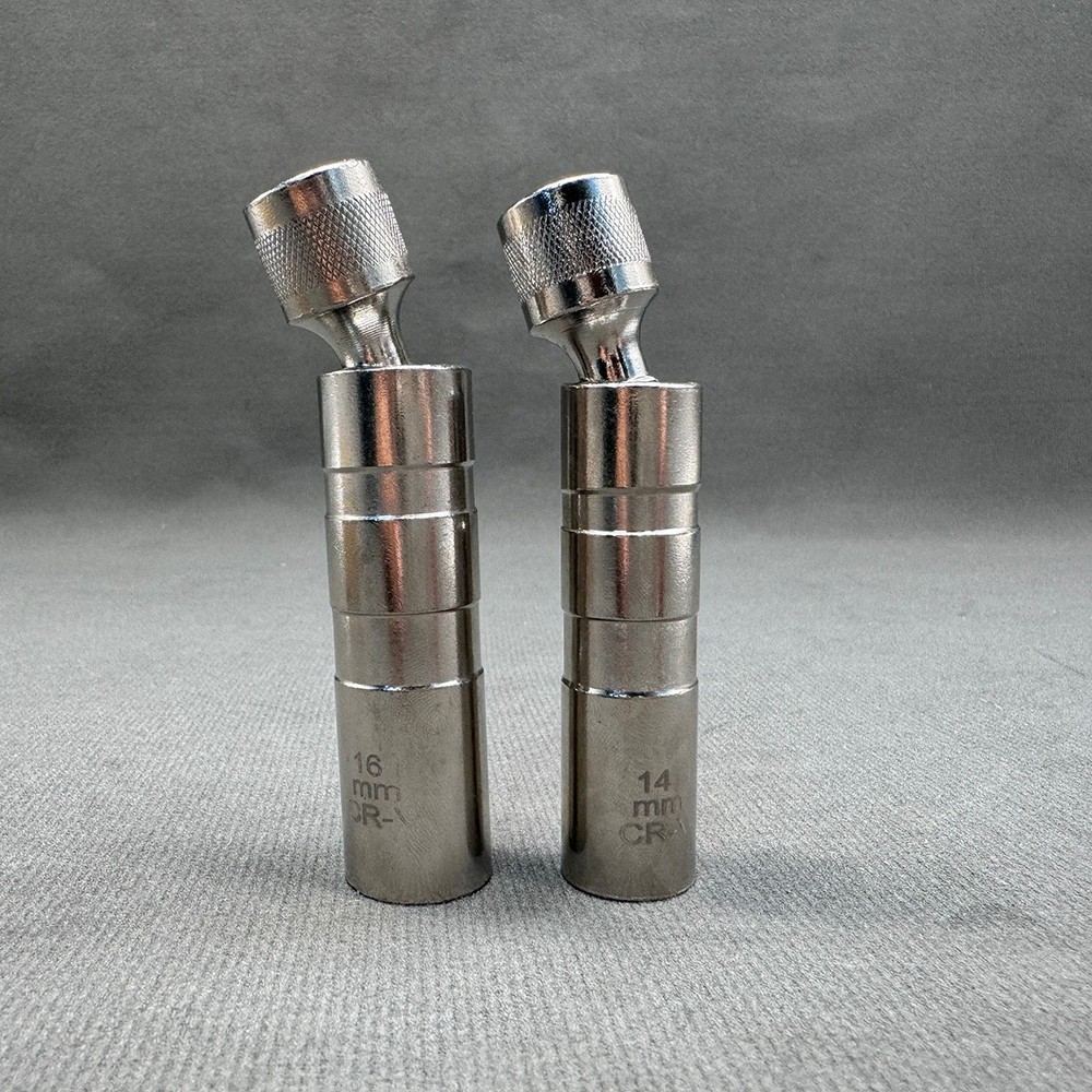 14MM 16MM Thin Wall Magnetic Swivel Spark Plug Socket 12-Point Removal Tool US