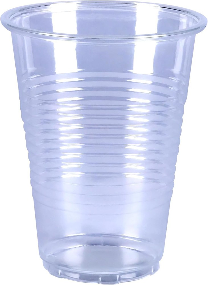 Small Disposable Clear Plastic Cups, 9oz, 100 Count