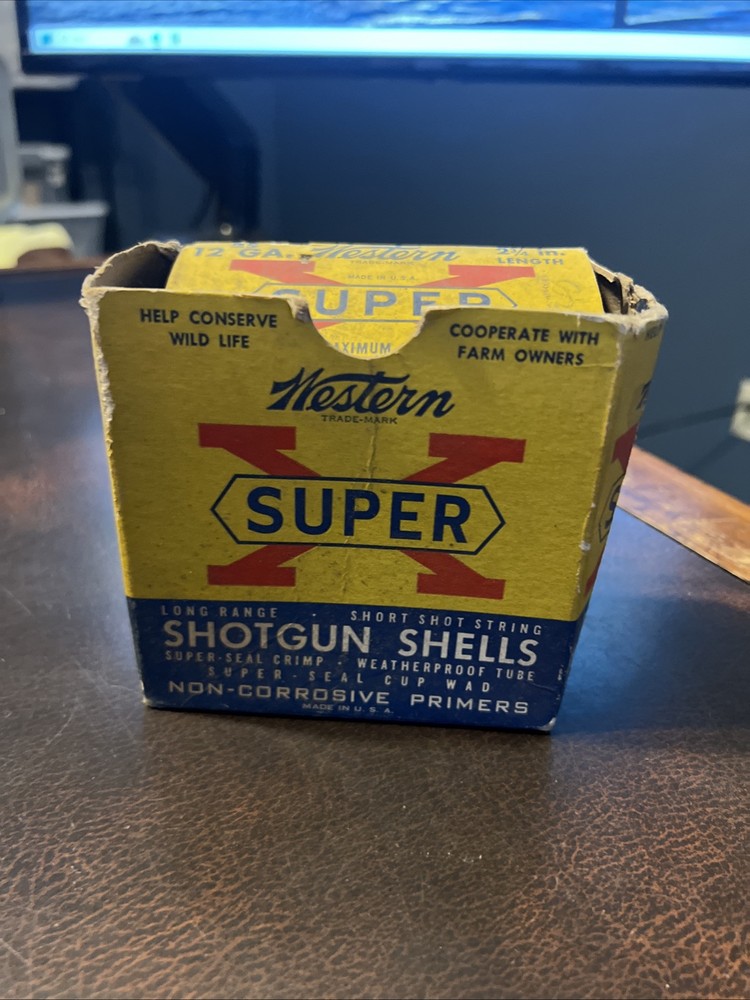 Vintage Empty Ammunition Box Western Super X