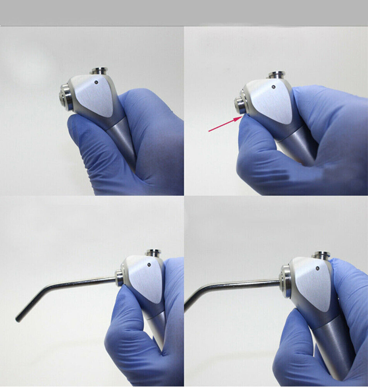 Dental 3 Way Air Water Spray Triple Syringe Handpiece w/ 2 Nozzles Tips Tubes CE