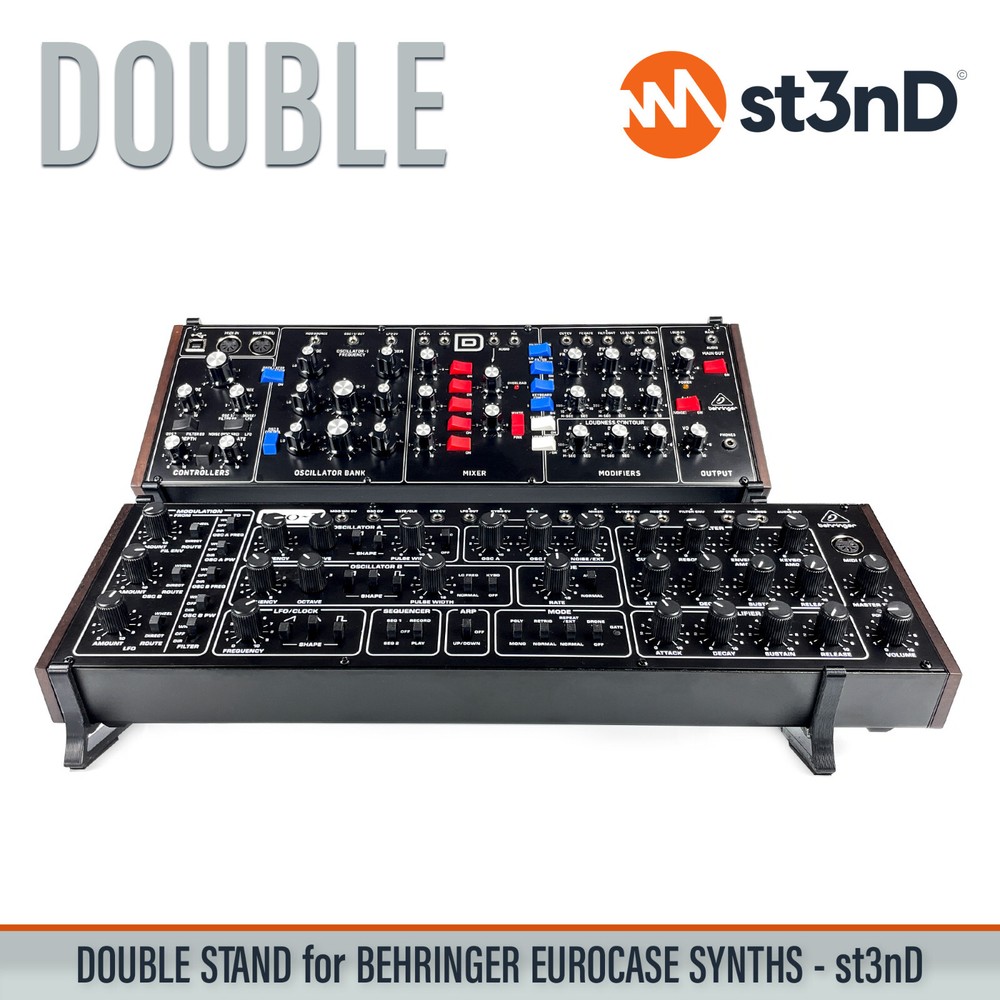 DOUBLE STAND for BEHRINGER EUROCASE INSTRUMENTS AND SYNTHS - 3D Printed