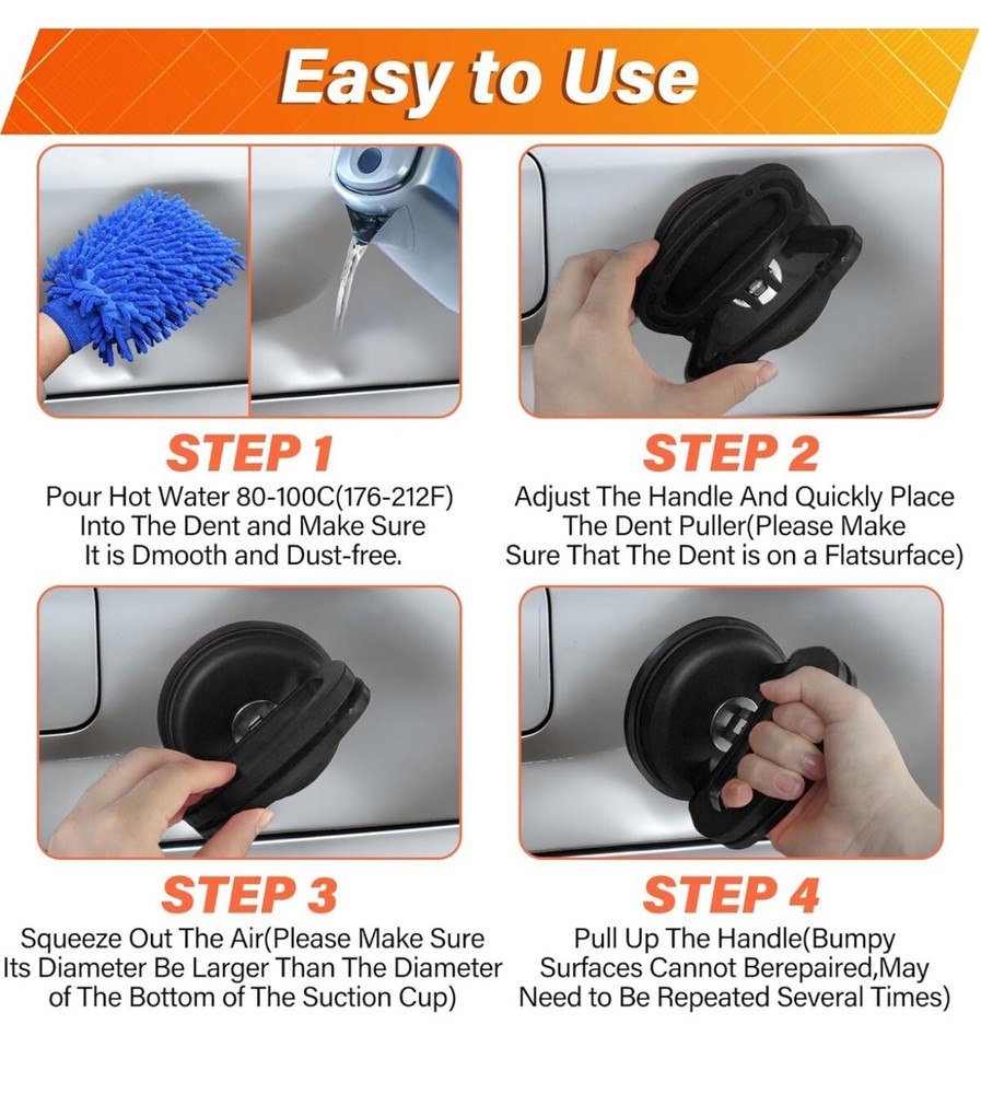 Dent Puller Car Dent Puller Suction Dent Removal Kit Vehicle Dent Lift NOB