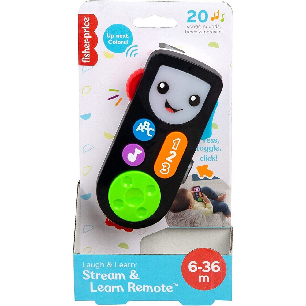 Fisher-Price Laugh & Learn Stream & Learn Remote, Electronic Pretend TV Remote