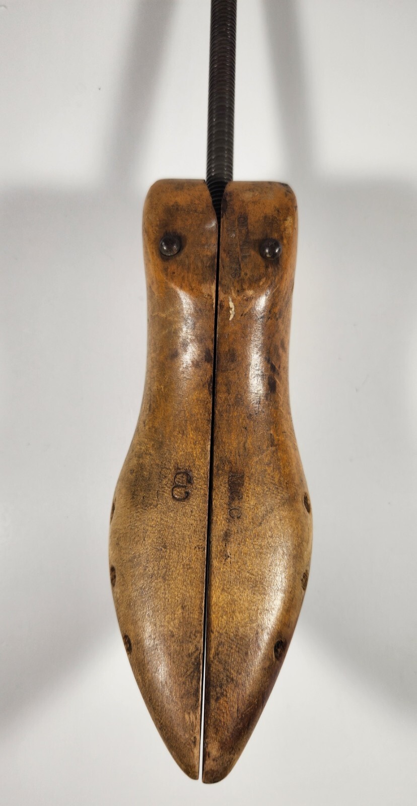 LOT OF 2 VINTAGE STAMPED MCC SHOE TREES NO. 3 SPLIT TOE