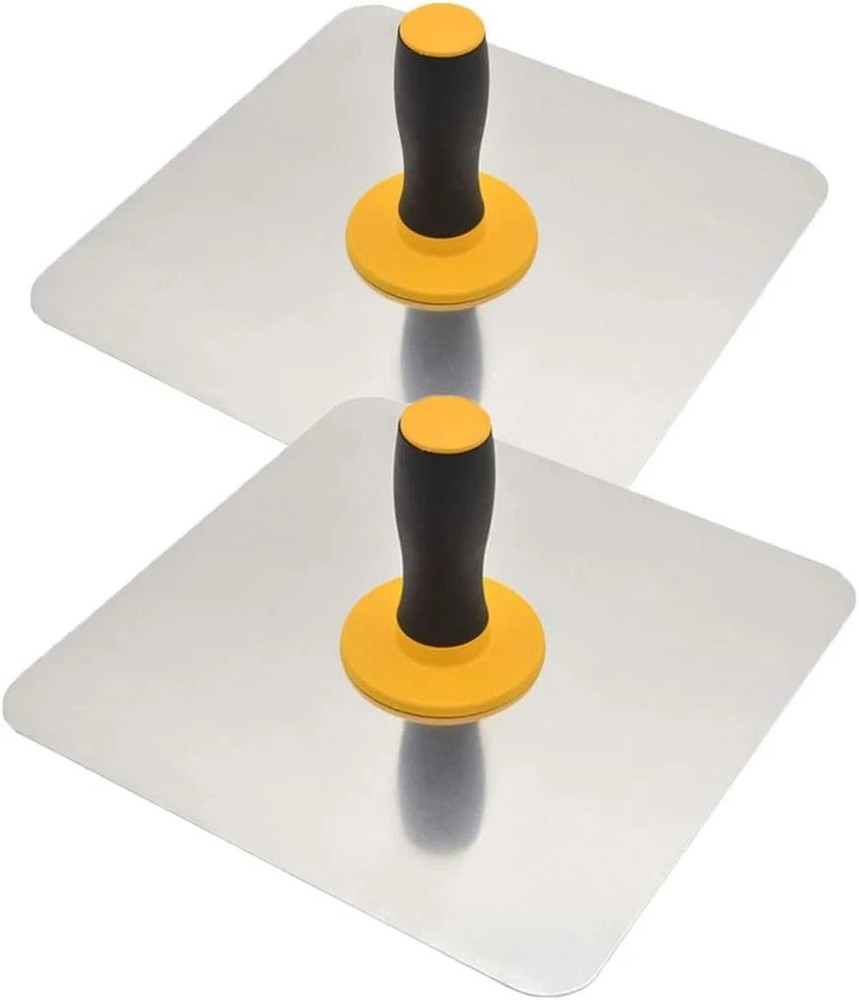 2Pack Aluminium Plastering Hawk with Soft Grip Handle, Plaster Mortar Board Hold
