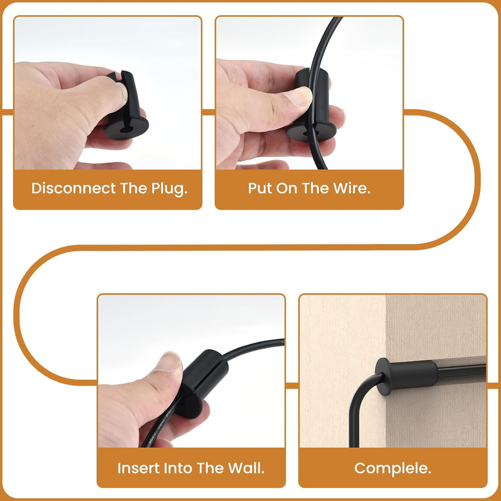 2pcs in Wall Pass Through Cable Routing Kit Compatible for Starlink Mounting 1