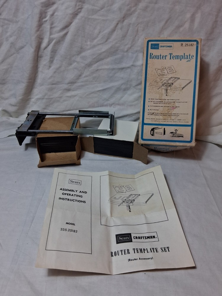 Craftsman Router Template Sears # 25182 In Original Box