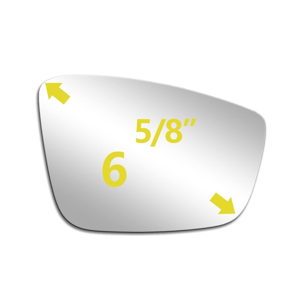 BOOLEE Mirror Glass Right Passenger Side glass, Gray