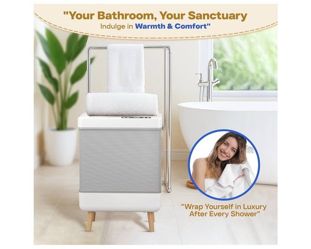 Weetall Space Saver Foldable Heated Towel Warmer