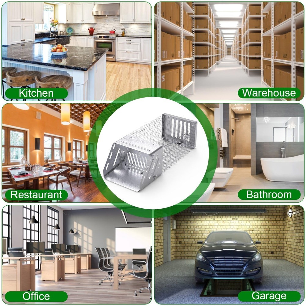 Humane Rat Trap, Automatic Continuous Live Animal Cage Trap That Work for Ind...