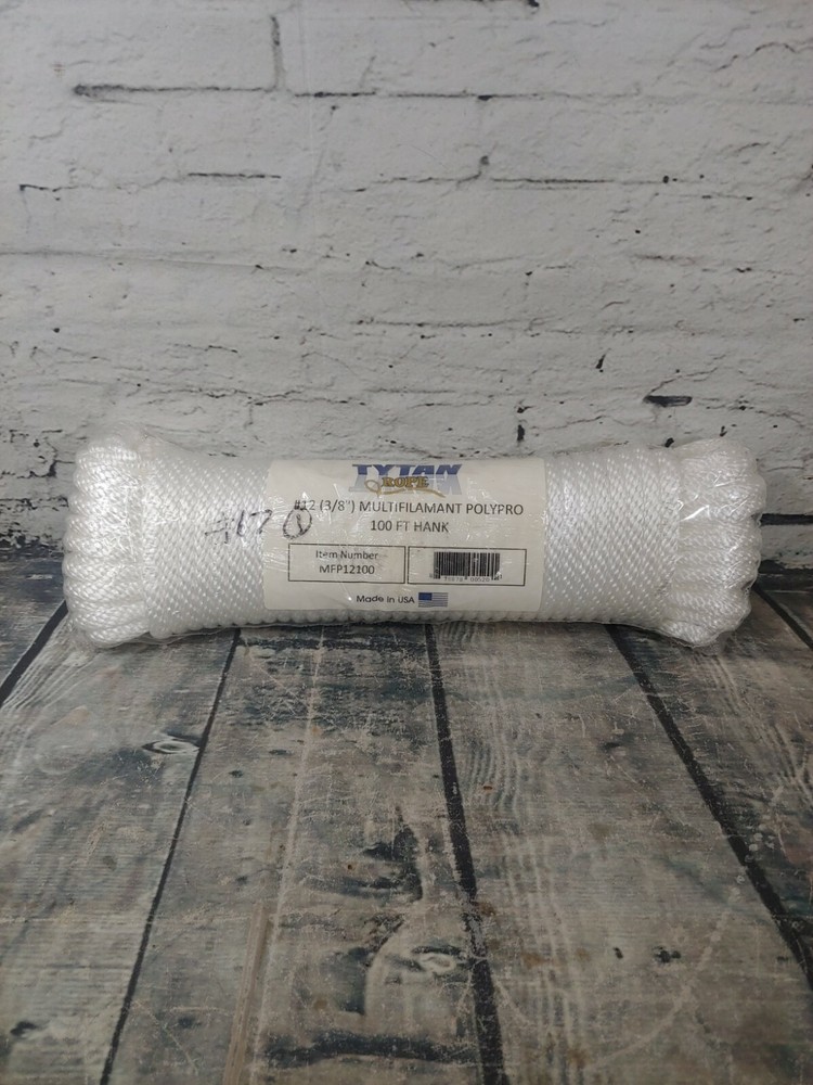 Tytan Rope #12 3/8" Multifilamant Polypro 100 Ft Hank