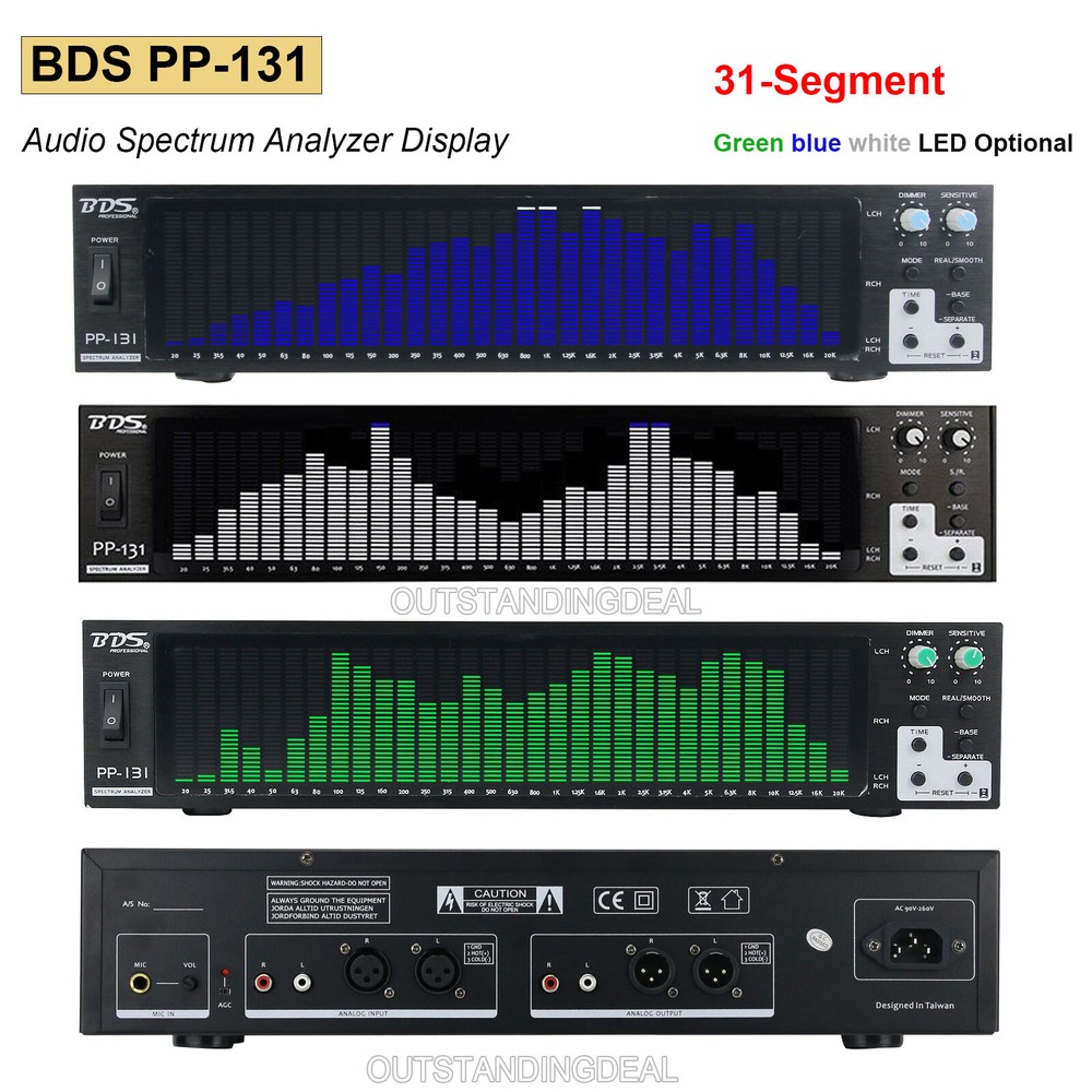 BDS PP-131 / PP-31 Digital Audio Spectrum Analyzer Display VU Meter 31-Segment #