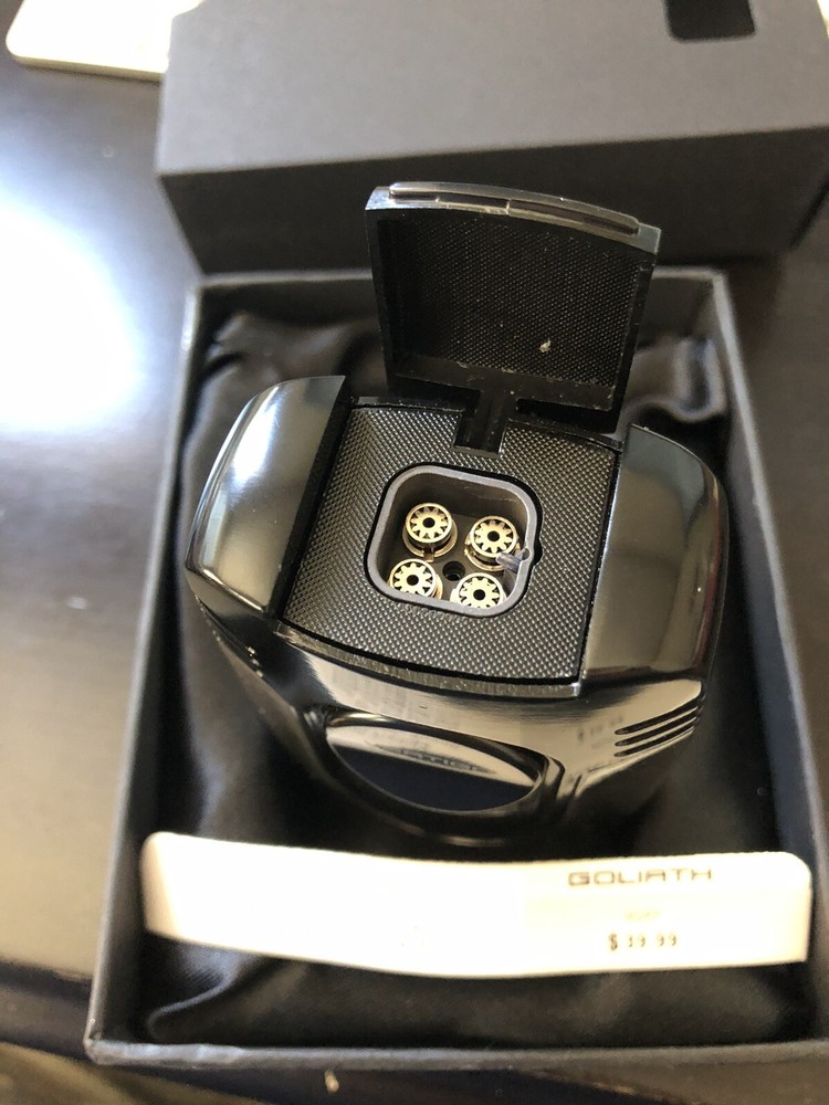 Vertigo Goliath Quad Flame Table Lighter - Gunmetal - New