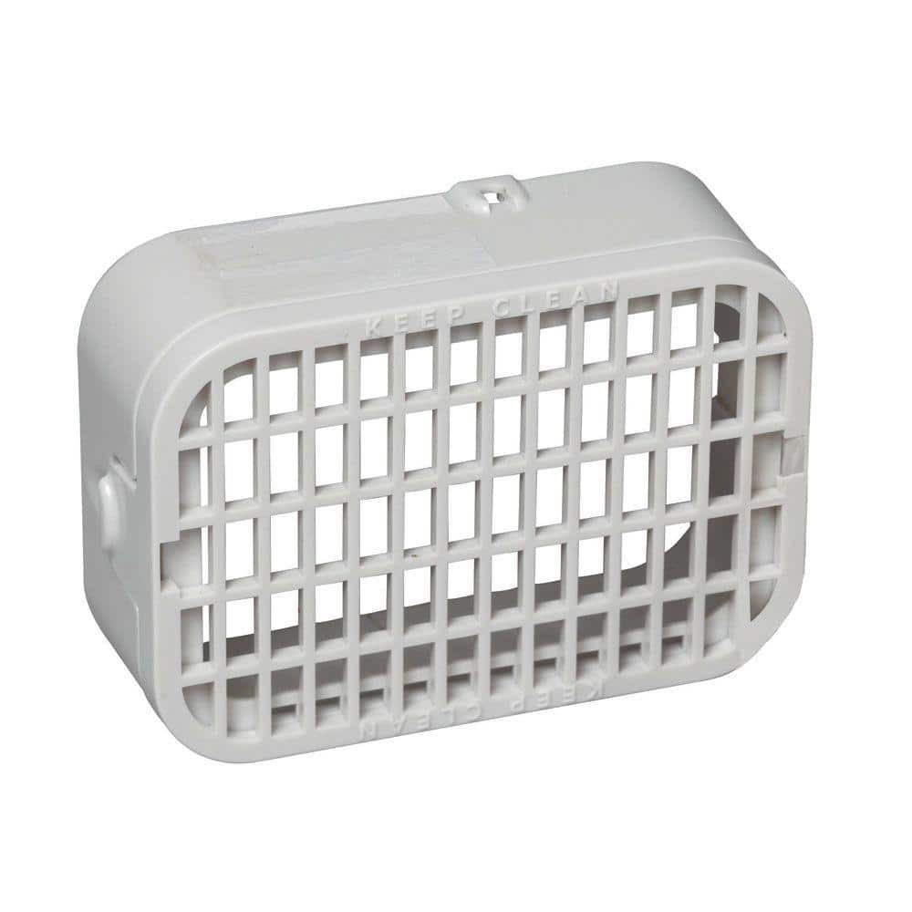 3 x 4 in. RODENT GUARD DOWNSPOUT WHITE PLASTIC Gutter Grate Universal Attachment
