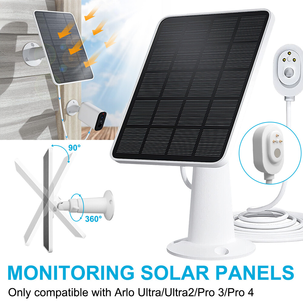 Waterproof Solar Panel for Security Camera Outdoor Solar Power Panel Charger NEW
