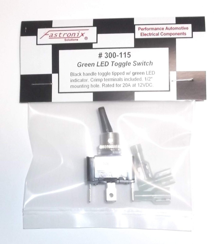 Fastronix 20 Amp Green LED Toggle Switch Kit ON-Off SPST