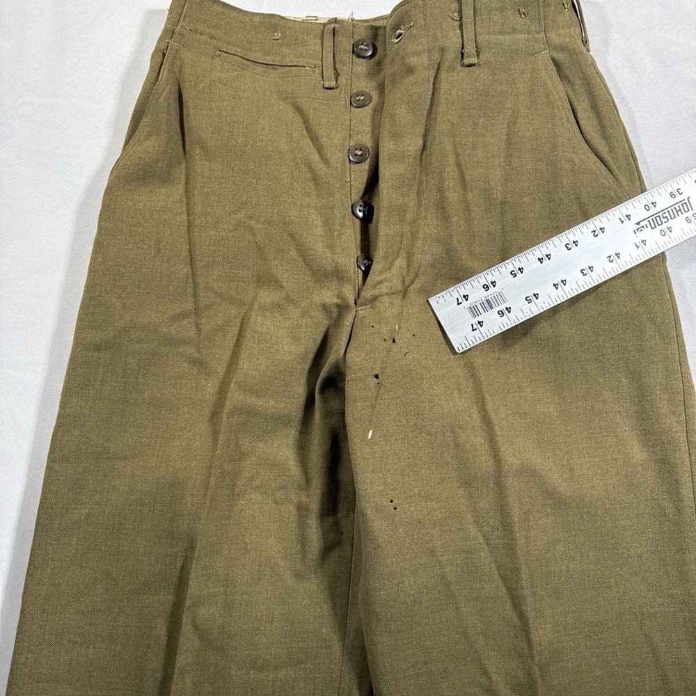 Vintage 1940s WWII Wool Pants Chino Trousers