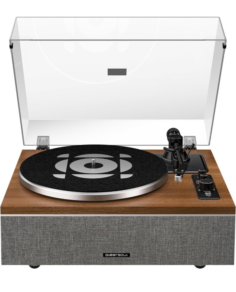 ONE-S Vinyl Record Player with Bluetooth Input/Output, All-in-One Vintage...