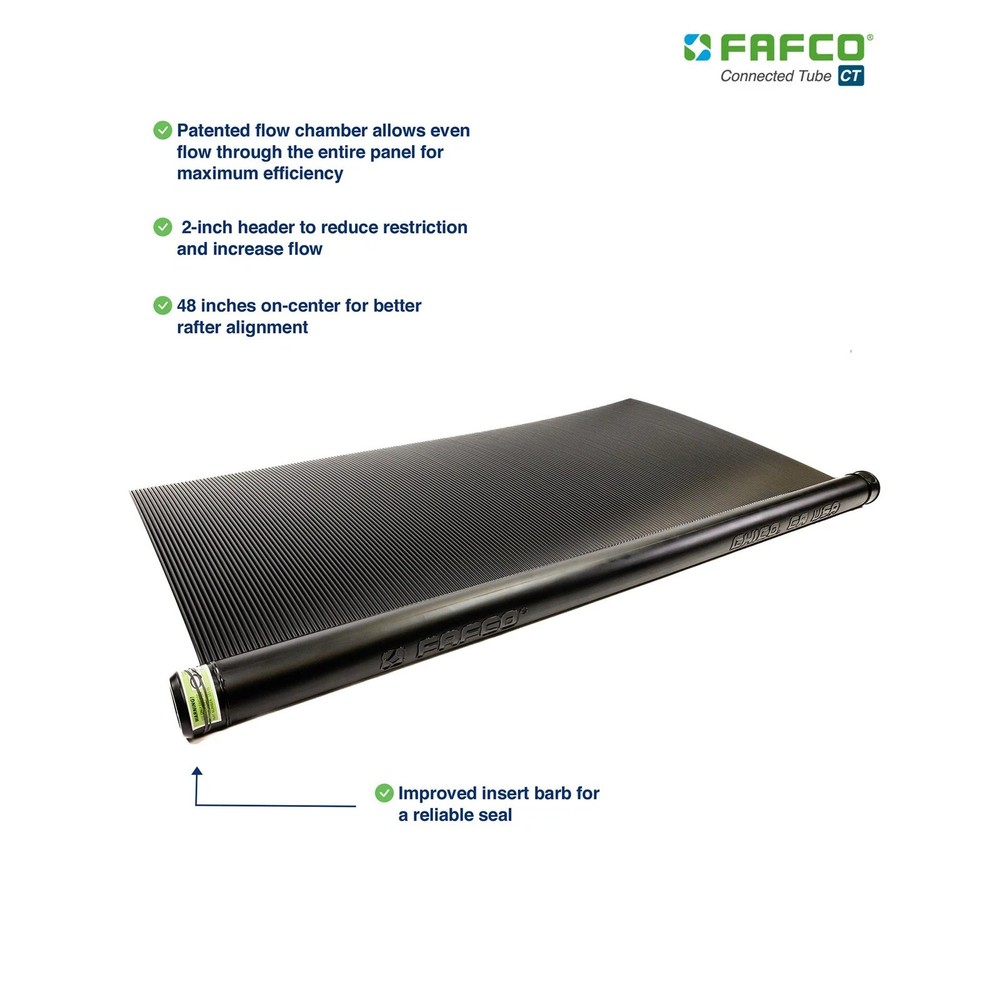 FAFCO Connected Tube GENUINE 2ft x 8ft SunSaver Solar Pool Heating Panel