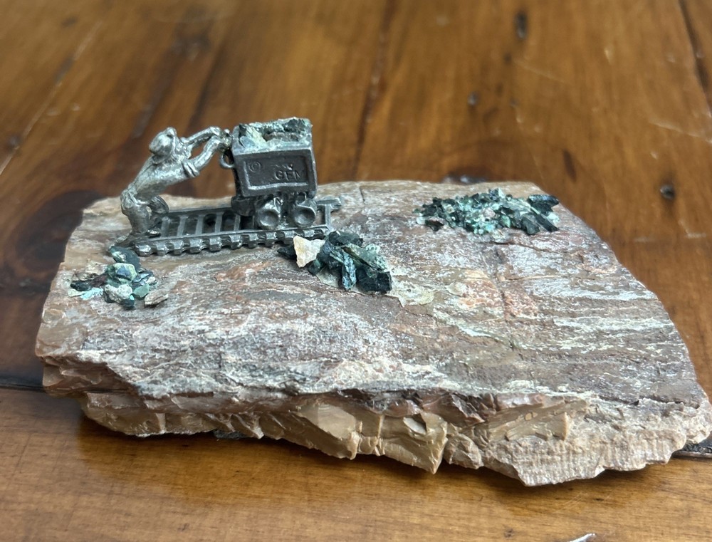 Gem Mining Pewter Paperweight