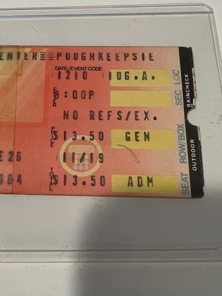 QUIET RIOT CONCERT TICKET STUB Poughkeepsie NY December 10, 1984