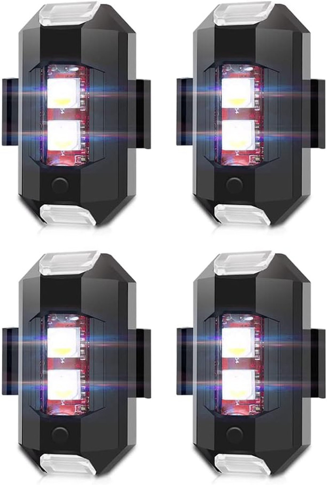 LED Strobe Drone Lights, 7 Colors Mini USB Rechargeable Lighting, Anti-Collision