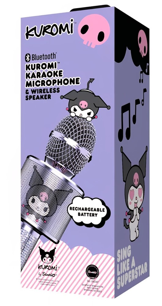 NIB! Hello Kitty Kuromi Bluetooth Bling Karoake Microphone & Speaker
