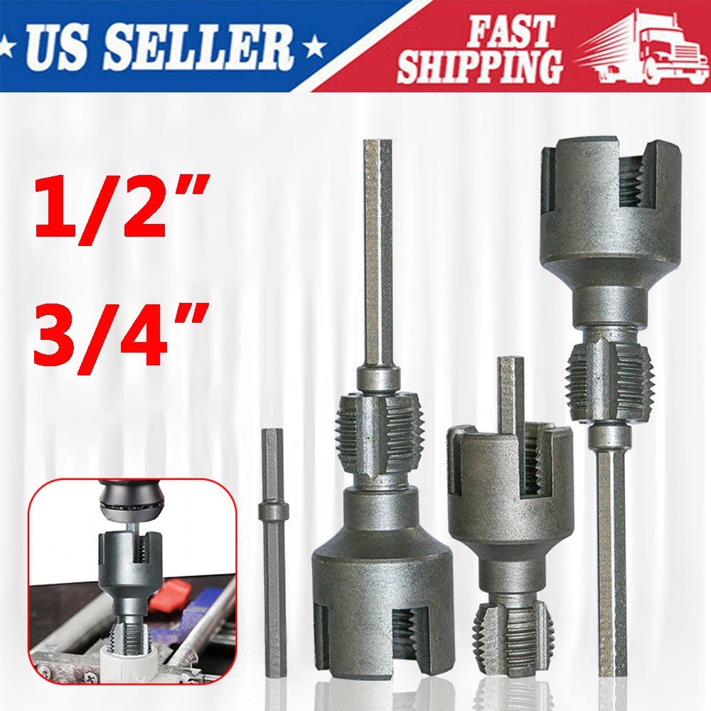 Pipe Thread Cutting Tool, Electric Drill Compatible Pvc Pipe Threader Kit TL