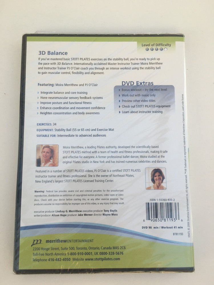 Stott Pilates 3D Balance 2006 Sealed
