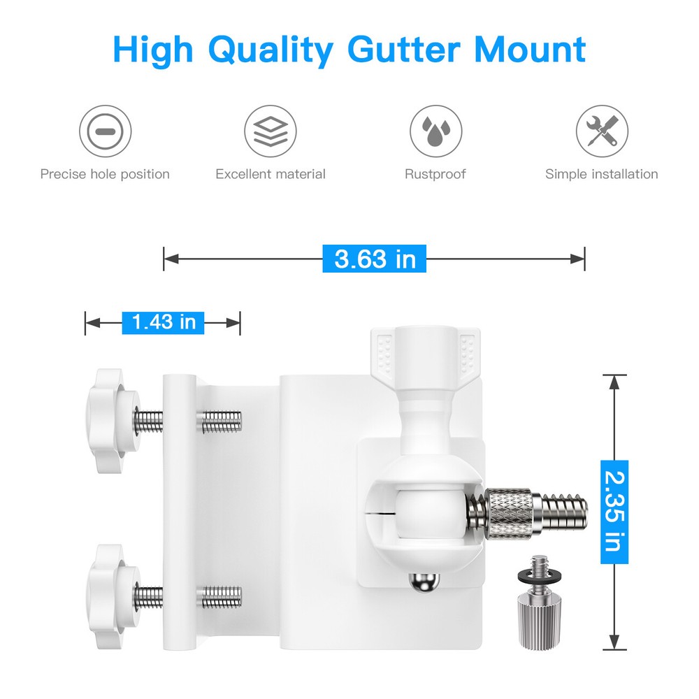 HOLACA Gutter Mount for Ring Spotlight Cam,Ring Spotlight Cam Plus/Pro
