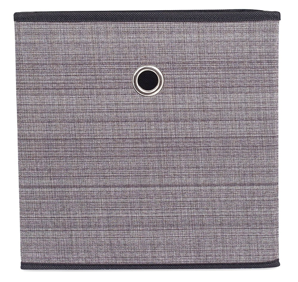 Canvas Storage Bin - 2 Pack - Grey - Box Container