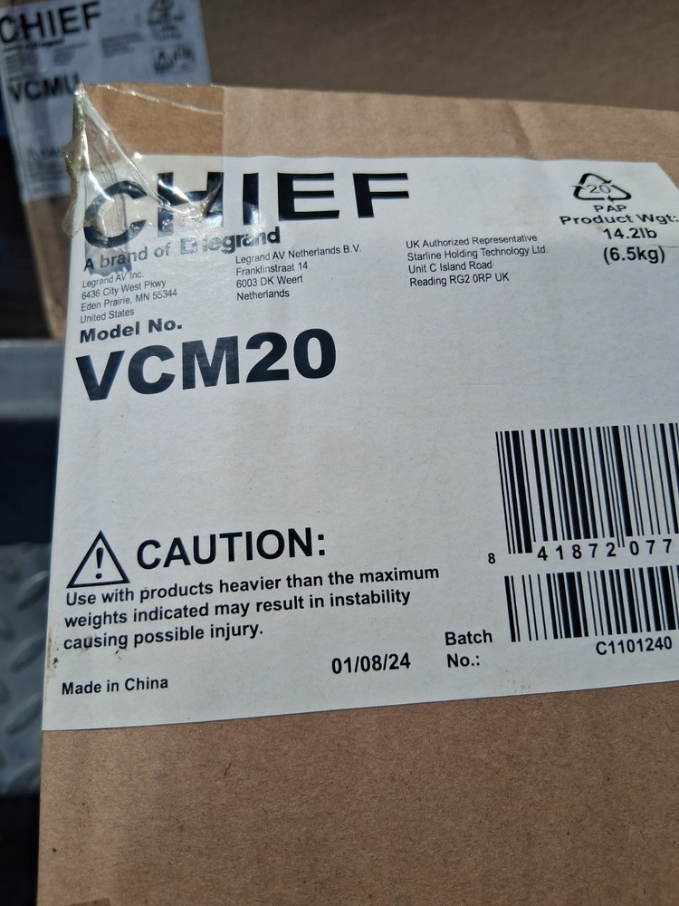 Chief VCM20 Heavy Duty Ceiling Projector Mount Bracket