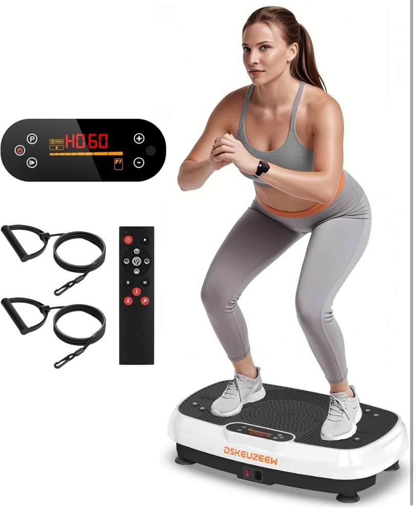 Dskeuzeew Vibration Plate Exercise Machine with LED Display